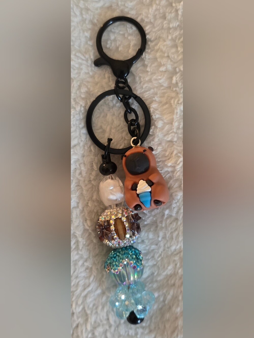 Brown & Black Keychain/Bag Charm - Capybara